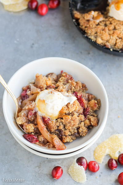 Pear Cranberry Ginger Crisp