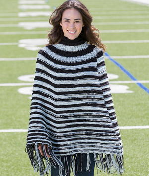 Game Day Knit Poncho