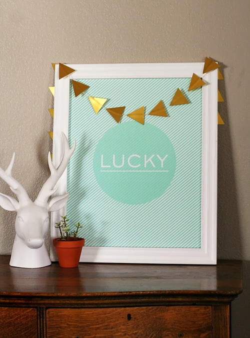 St Patricks Day LUCKY Print