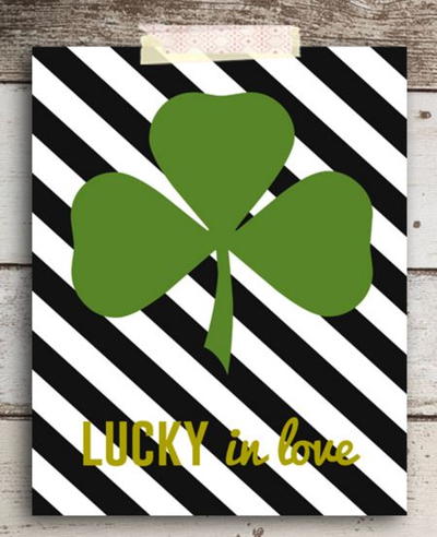 Striped Shamrock Sign Free Printables