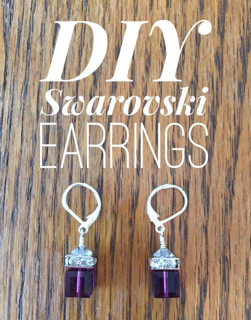 DIY Swarovski Cube Earrings