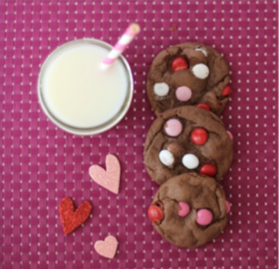 Sweetheart M&M Cake Mix Cookies