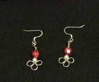 Beaded Mistletoe Earrings