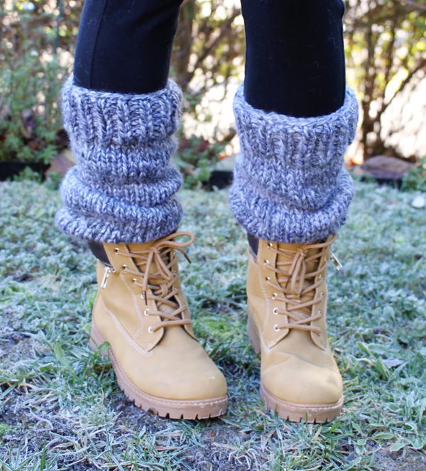 1 Pair Winter Warmer Knit Crochet Neon High Knee Leg Warmers Boot Slouch L 