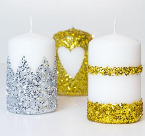 How to Make Glitter Candles