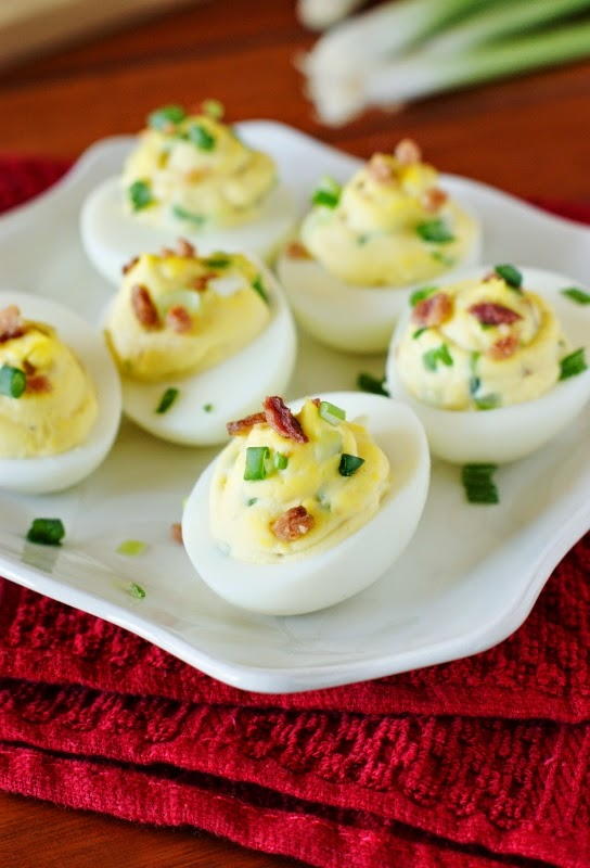 Bacon Deviled Eggs | FaveSouthernRecipes.com