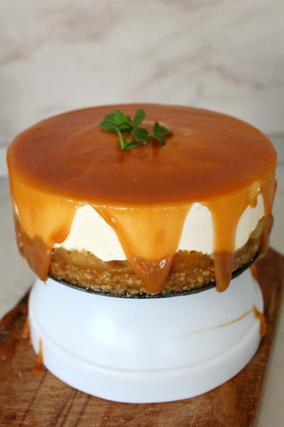 No Bake Orange Apple Cheesecake