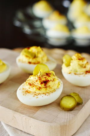Sweet and Sour Deviled Eggs