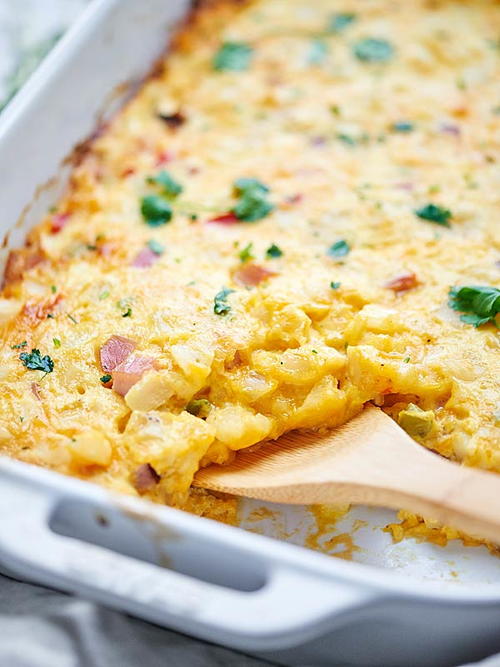 Ham and Cheese Breakfast Casserole