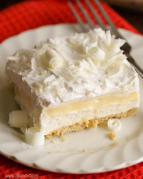 No Bake White Chocolate Lasagna