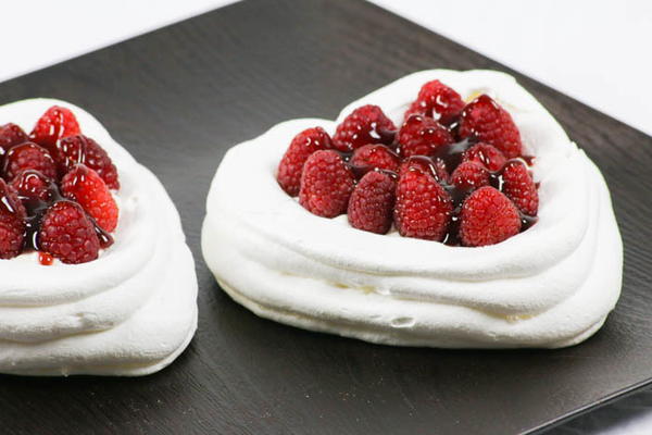 Raspberry Meringue Hearts