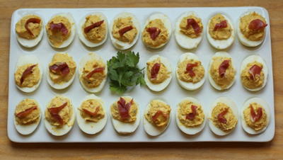 Southern Deviled Eggs with Ham