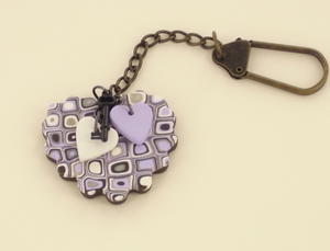 Magic Cane Heart Key Chain