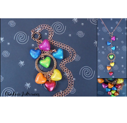 Polymer Clay Heart Beads