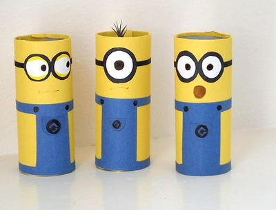 Cardboard Tube Minion Crafts