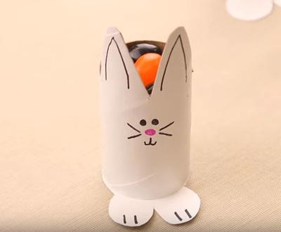 Toilet Paper Roll Easter Bunny Candy Holder