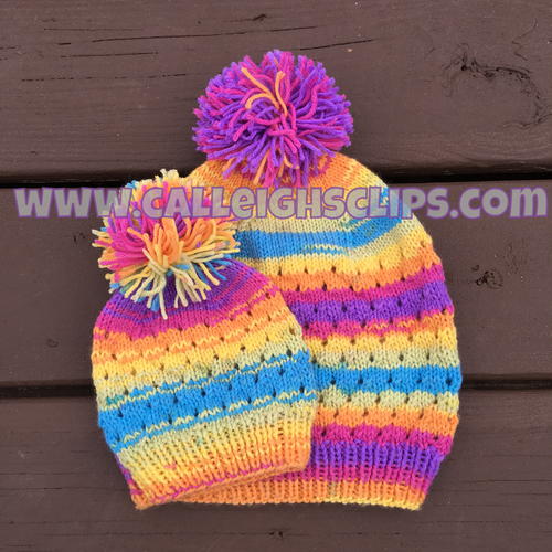 Children's Rainbow Eyelet Slouchy