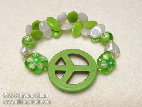 Flower Power Peace Bracelet