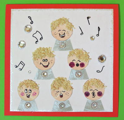 Singing Angels Christmas Card