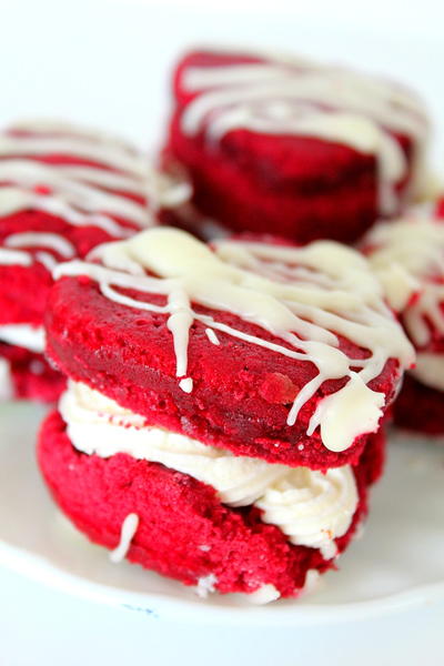 Valentine's Heart Red Velvet Sandwich Cakes