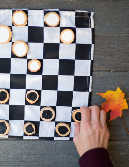 DIY Rustic Checkers Game