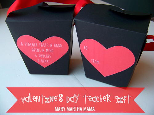 Teacher Valentine Takeout Box