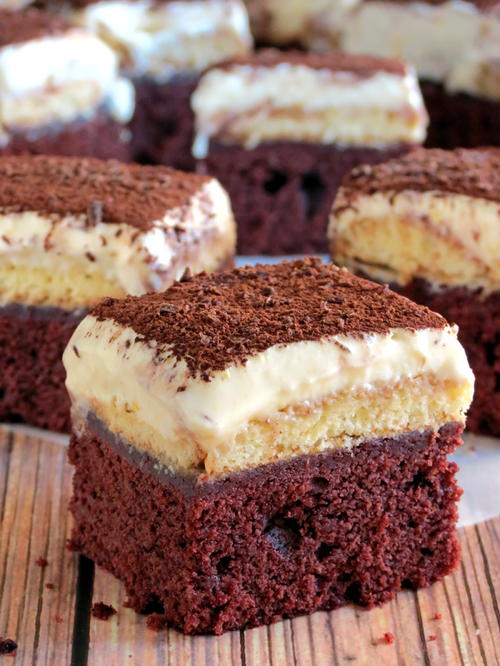 Red Velvet Tiramisu Brownies