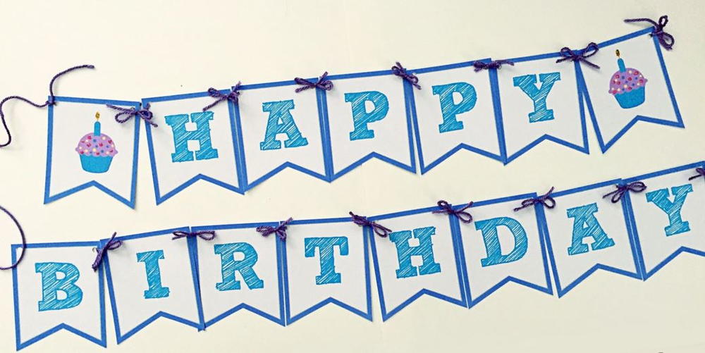 Happy Birthday Banner | AllFreePaperCrafts.com