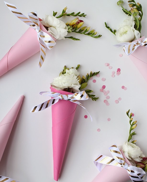 Super Simple DIY Flower Cones