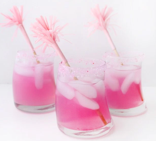 Pretty in Pink Tassle Drink Stirrers