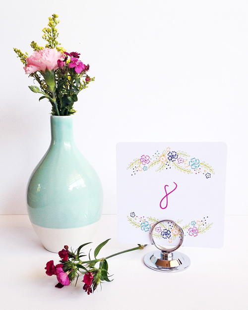 Botanical Table Numbers