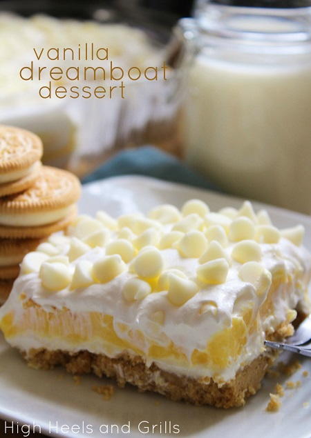 Vanilla Dreamboat Dessert Lasagna