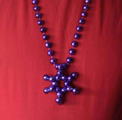 Mardi Gras Beads Star DIY Necklace
