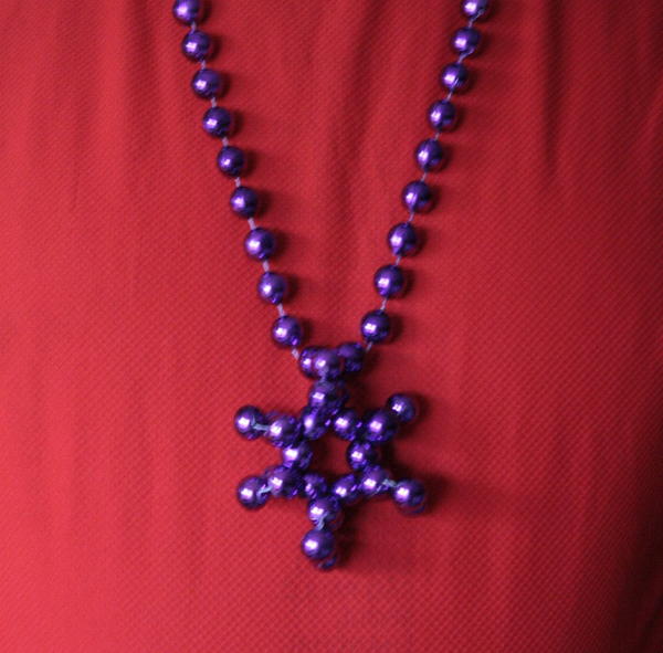 Mardi Gras Beads Star DIY Necklace