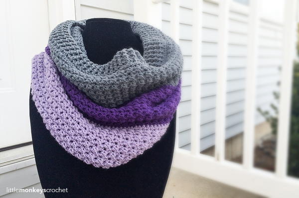 Comfy Squares Color Block Cowl