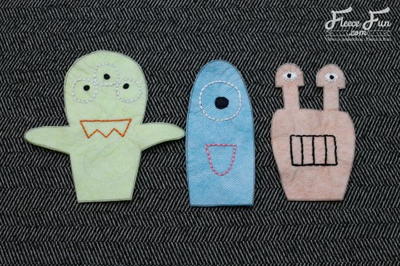 Puppet Pattern Monster Monster Finger Puppets Sewing Pattern | AllFreeSewing.com