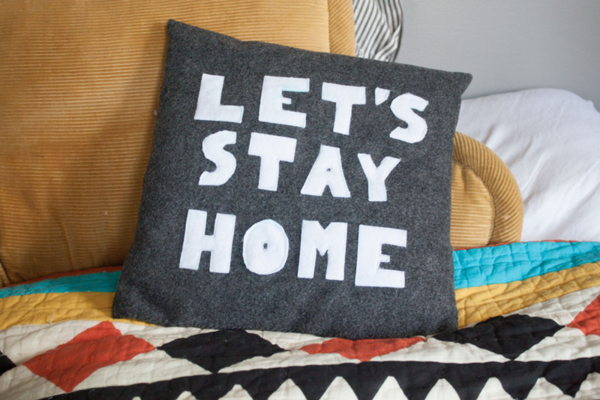 Lets Stay Home Pillow Sewing Pattern
