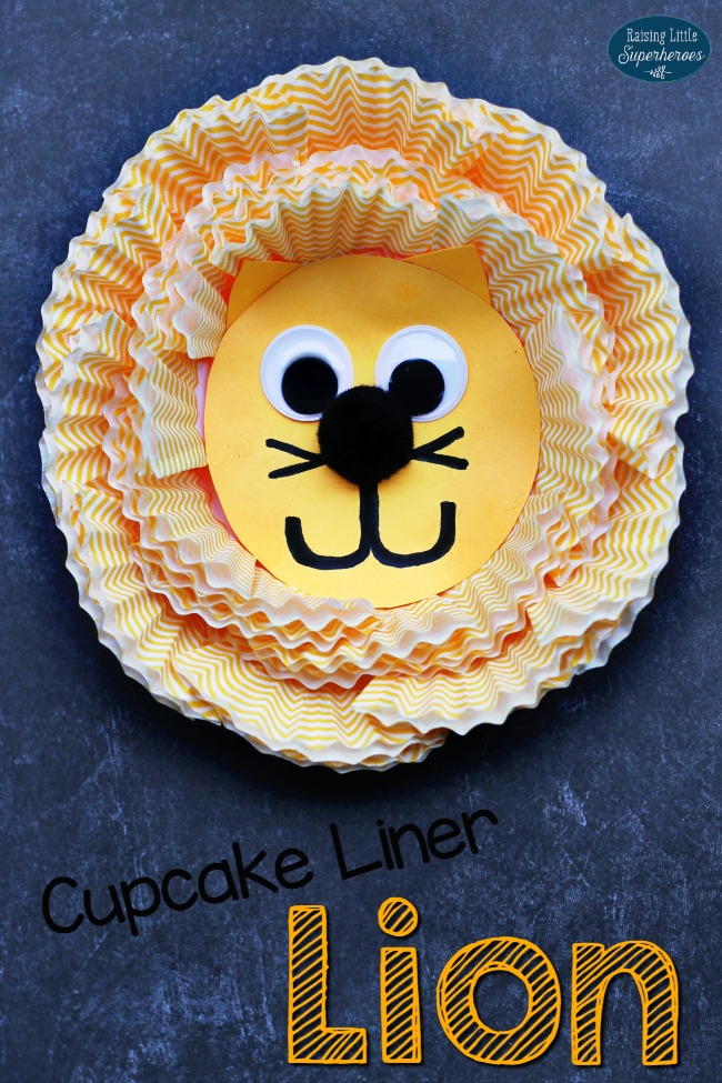 Cupcake Liner Lion | AllFreeKidsCrafts.com