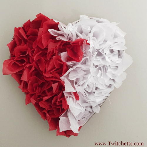 Upcycled Tissue Paper Hearts