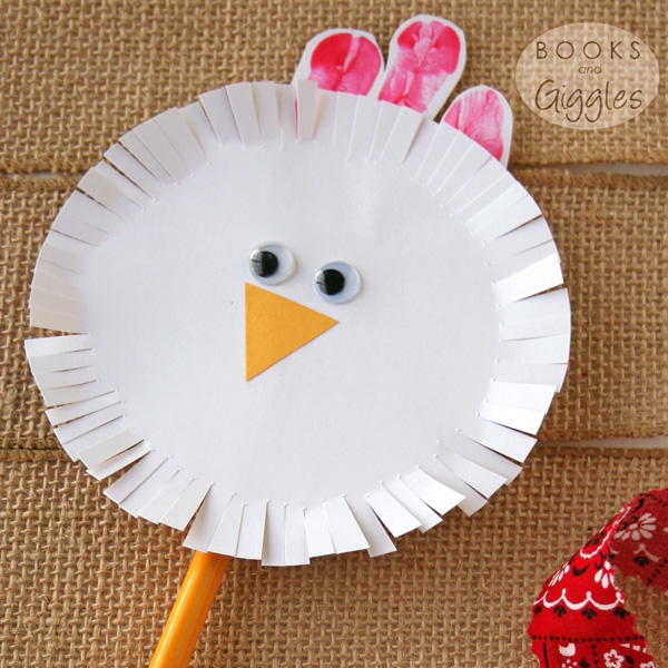 Spinning Chicken Craft for Toddlers & Preschoolers