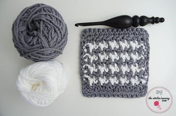 Houndstooth Crochet Dishcloth Pattern