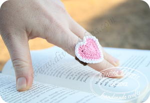 Crochet Heart Ring