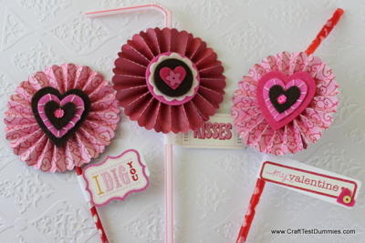 Valentine's Straw Toppers