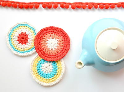 Easy Modern Vintage Crochet Coasters