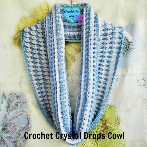 Crochet Crystal Drops Cowl 