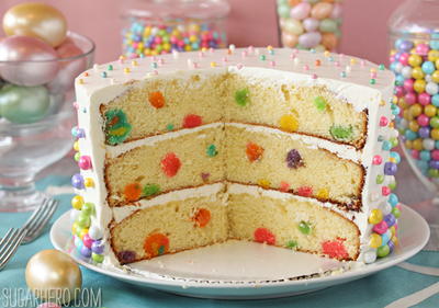 Easter Surprise Polka Dot Cake
