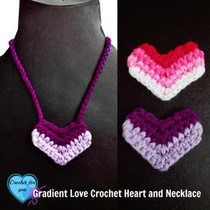 Ombre Love Crochet Heart