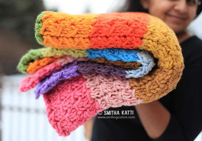 Rainbow Knit Blanket Pattern