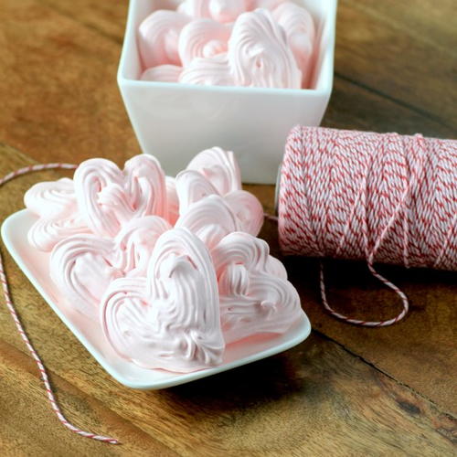 Valentine's Day Meringue Hearts