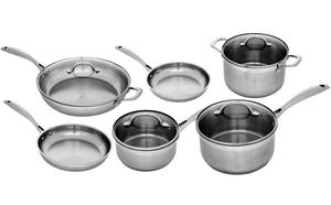 Swiss Diamond 10 Piece Stainless Steel Cookware Set 